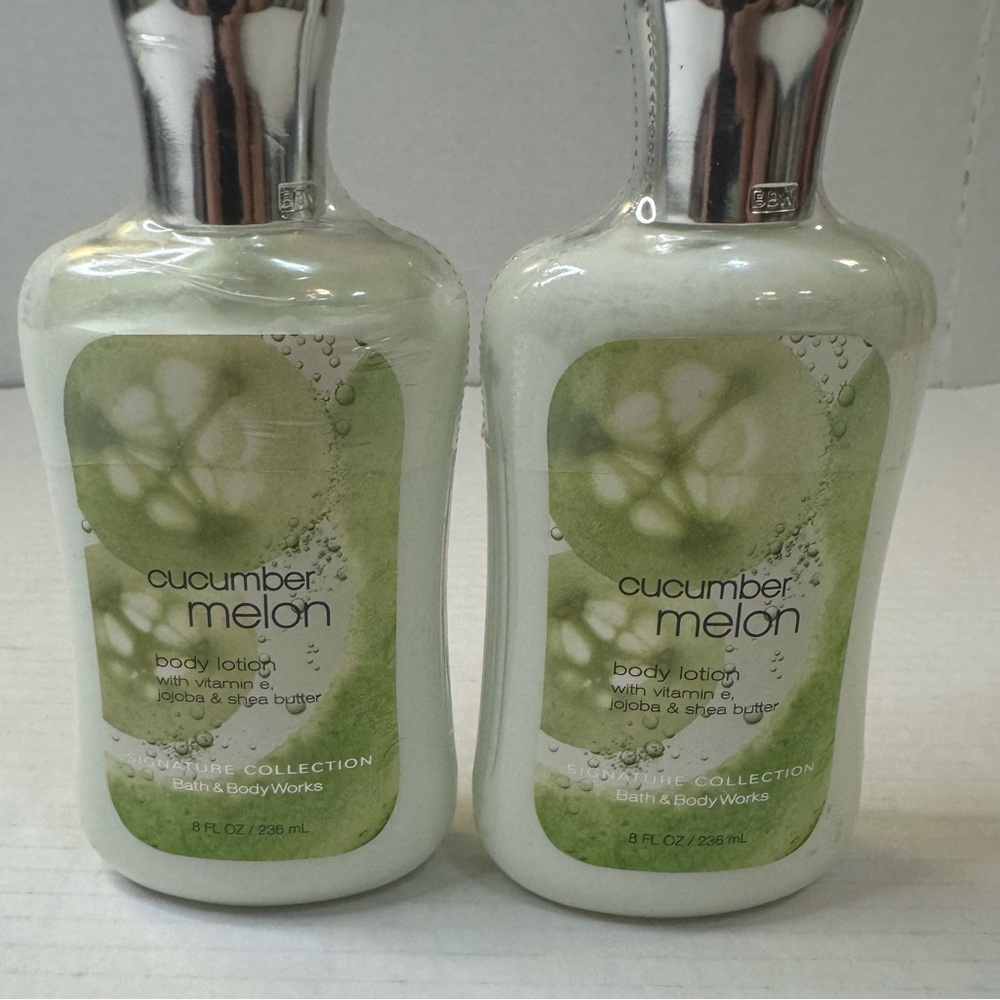 Cucumber Melon Body Lotion (lot of 2) 8 oz. by Bath & Body Works (new & sealed)